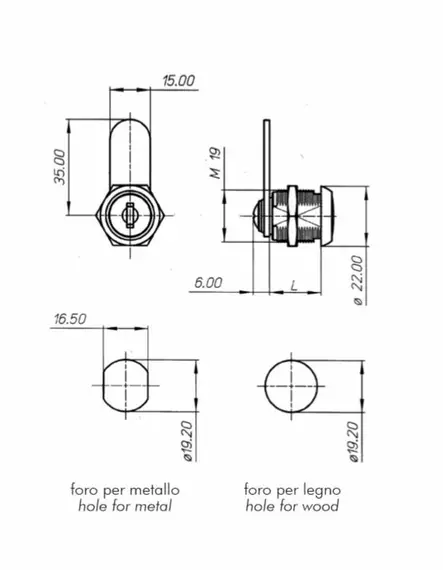 Kalustelukko max. 10 mm materiaalille - Ovitarvikkeet, lukot, ovikellot - 76150 - 2