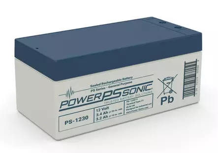 Akku suljettu 12 V 3,4 Ah PS-1230 - Muut paloturvallisuuden tuotteet - 3040 - 1