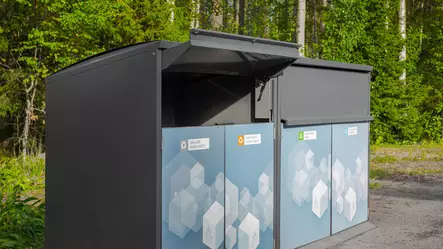 Jäteastiasuoja / Roskakatos Lehtovuori Modul - Jäteastiasuojat, Jätekatokset - 56340 - 1