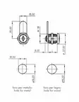 Kalustelukko max. 10 mm materiaalille - Ovitarvikkeet, lukot, ovikellot - 76150 - 2