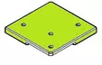 Hiekkalaatikon tolpan HPL levy 706686-703SP Lime Green 186 x 186 x 20 mm Lappset - Leikkivälineiden varaosat - 74830 - 1