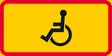 Invalidin ajoneuvo lisäkilpi H12.7a liikennemerkkialumiini R1 400 x 200 mm - Liikennemerkin lisäkilvet - 68090 - 1