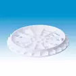 Lattiakaivon kansi matala pyöreä Ø 150 mm Merika 431 valkoinen muovi - Viemäröintitarvikkeet - 1270 - 2