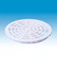 Lattiakaivon kansi matala pyöreä Ø 150 mm Merika 431 valkoinen muovi - Viemäröintitarvikkeet - 1270 - 1