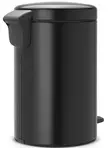 Roska-astia polkimella Brabantia NewIcon 12 L matta musta, sisäastia muovi - Roskakorit, poljinastiat - 56880 - 2
