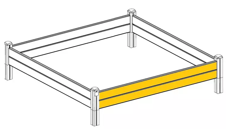 Hiekkalaatikon puomi 707273SP kyllästetty värjäämätön 45 x 290 x 2324 mm Lappset - Leikkivälineiden varaosat - 74800 - 1
