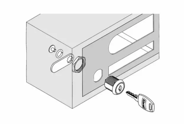 Kalustelukko max. 10 mm materiaalille - Ovitarvikkeet, lukot, ovikellot - 76150 - 1