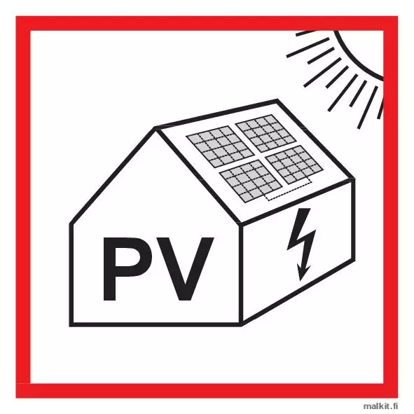 Aurinkosähköjärjestelmä opaste - Paloalan kilvet - 76210 - 1