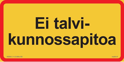 Ei talvikunnossapitoa opaste - Varoituskilvet - 68840 - 1