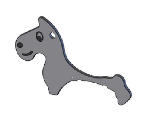 Hevonen jousikiikun runkolevy HPL 701988 Lappset - Leikkivälineiden varaosat - 55590 - 1