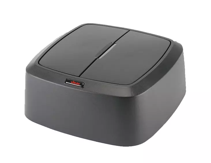 Jäteastian kansi Iris heiluri kulmikas musta 39 x 39 x 15 cm - Roskakorit, poljinastiat - 5430 - 1