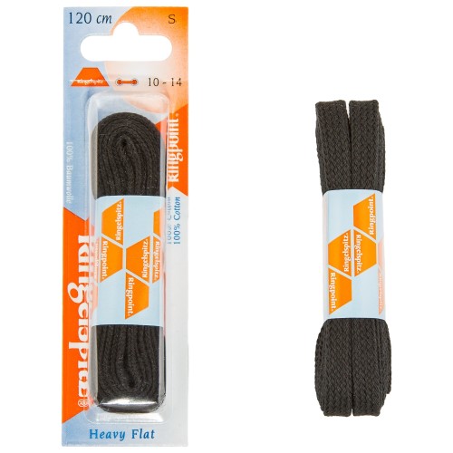 Kengännauhat Ringpoint Heavy Flat musta 120 cm - Kengännauhat, kenkien hoitotuotteet - 11370 - 1