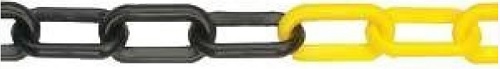 Kettinki muovi 8 mm 25 m musta-keltainen - Liikenteen ohjaus - 59930 - 1
