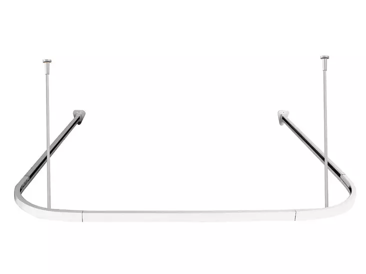 Kulmakisko 90 x 90 x 90 cm U valkoinen - Verhotarvikkeet - 63020 - 1