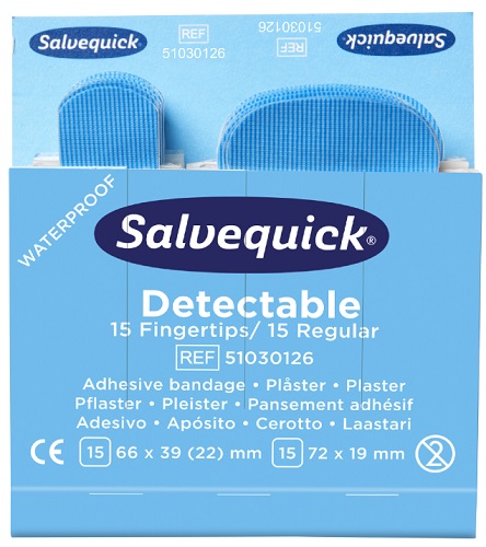 Laastaritäydennys 51030126 jäljitettävä tavall.+sormenpää 6 x 30 kpl Salvequick - EA täydennykset ja muut tarvikkeet - 64270 - 1