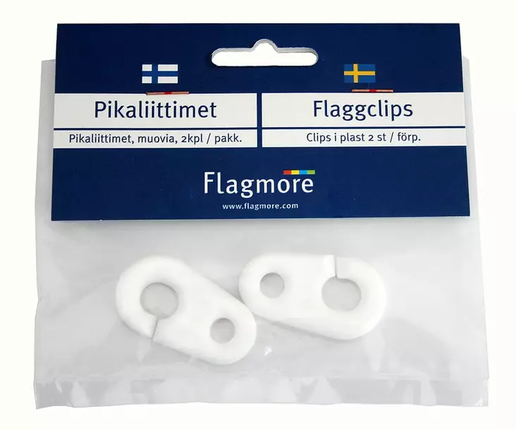 Lipun pikaliitin / lippulukko 2 kpl / ps - Suomen liput, Lipputangot - 3690 - 1