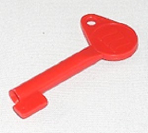 Pikapaloposti/sam.kaapin lukon 120 x 100 avain punainen - Paloturvallisuus - 3160 - 1