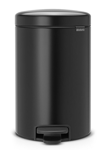 Roska-astia polkimella Brabantia NewIcon 12 L matta musta, sisäastia muovi - Roskakorit, poljinastiat - 56880 - 1