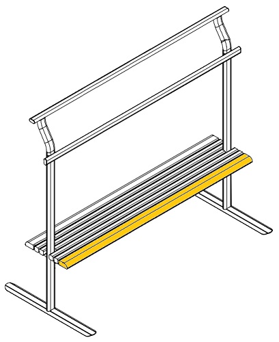 Tomutustelineen Park tason reunalauta 003471-1 harmaa Lappset - Tomutustelineet, Kuivaustelineet - 68440 - 1