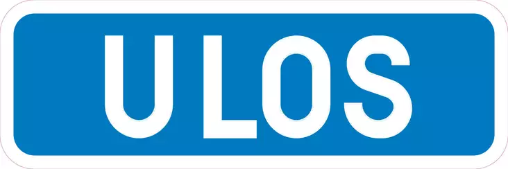 ULOS lisäkilpi liikennemerkkialumiini R1 600 x 200 mm - Liikennemerkin lisäkilvet - 70050 - 1