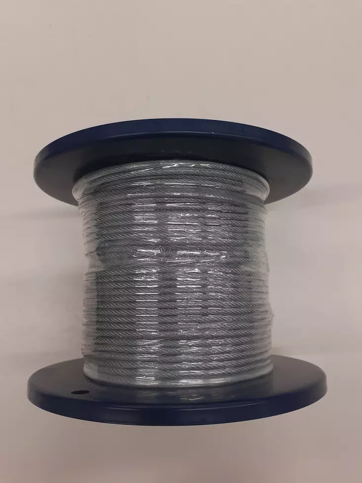 Vaijeri 3 / 4 mm muovipäällystetty 110 m kela - Vaijerit kettingit, rautalangat, narut - 71940 - 1