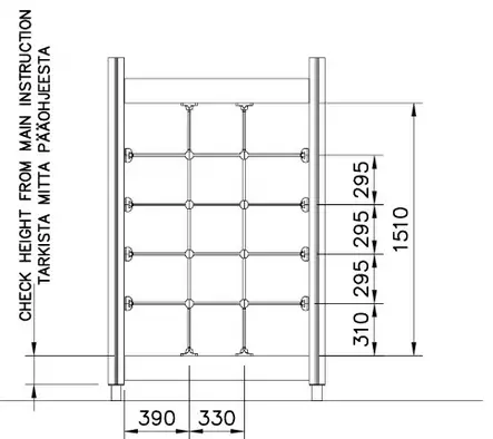 Kehysverkko 1105 x 1510 mm sininen 701623SP Lappset - Leikkivälineiden varaosat - 75831 - 2