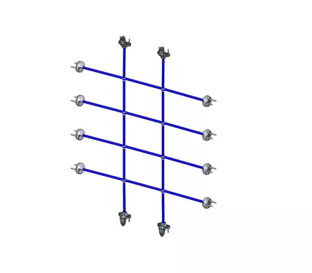 Kehysverkko 1105 x 1510 mm sininen 701623SP Lappset - Leikkivälineiden varaosat - 75831 - 1