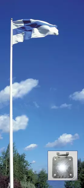 Lipputanko 14 m Nordic lujitemuovi - Suomen liput, Lipputangot - 3671 - 1