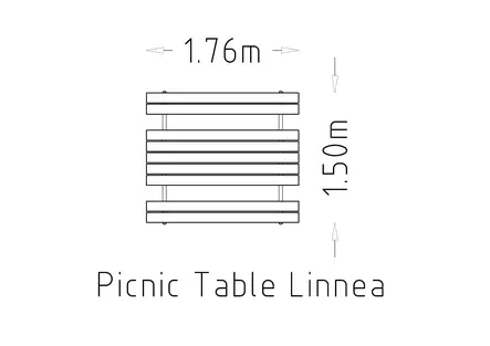 Piknikpöytä Linnea 8040355-1 sinkitty/kaarnanruskea Hags - Pöydät, kalusteryhmät - 76021 - 2