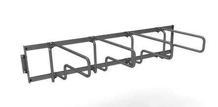 Pyöräteline CubiQ Standard 4-pp seinään 1645 mm SPM+RAL 7024 - Seinään kiinnitettävät pyörätelineet - 76121 - 1