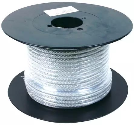 Vaijeri 4 / 6 mm muovipäällystetty 110 m kela - Vaijerit kettingit, rautalangat, narut - 73511 - 2