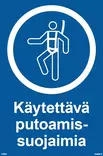 Käytettävä putoamissuojaimia muovi 200 x 300 mm - Ohjekilvet - 66441 - 1