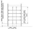 Kehysverkko 1105 x 1510 mm sininen 701623SP Lappset - Leikkivälineiden varaosat - 75831 - 2