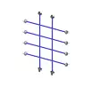 Kehysverkko 1105 x 1510 mm sininen 701623SP Lappset - Leikkivälineiden varaosat - 75831 - 1