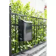 Postilaatikko metallinen lukittava välikannella musta - Postilaatikot, postiluukut - 58721 - 3