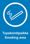 Tupakointipaikka Smoking area kerrosalumiini 150 x 200 mm - Kiinteistökilvet - 70441 - 1