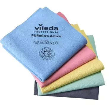 Mikrokuituliina PURmicro Active 38 x 35 cm 5 kpl / pkt punainen Vileda 174047 - Siivousliinat, Sienet - 75171 - 1
