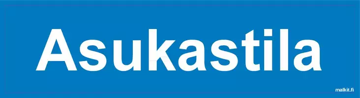 Asukastila tarra 200 x 50 mm - Kiinteistökilvet - 70141 - 1