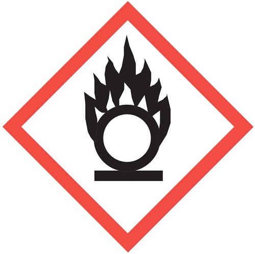 Hapettava GHS03 tarra 100 x 100 mm - Varoituskilvet - 65341 - 1