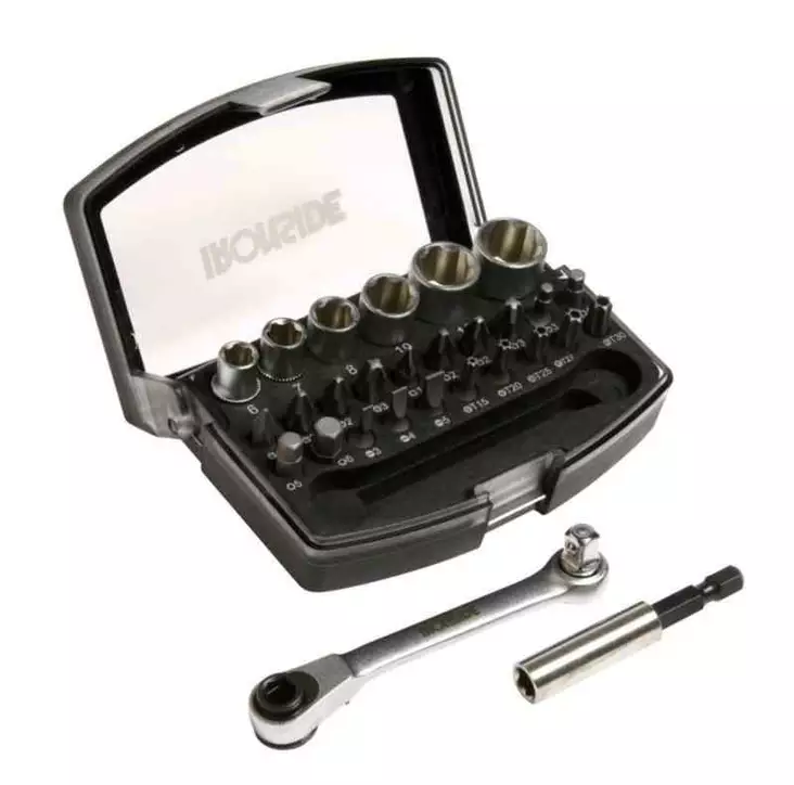 Hylsyavainsarja 1/4" kinnitys Ironside 29 os - Työkalusarjat, hylsyt - 71661 - 1