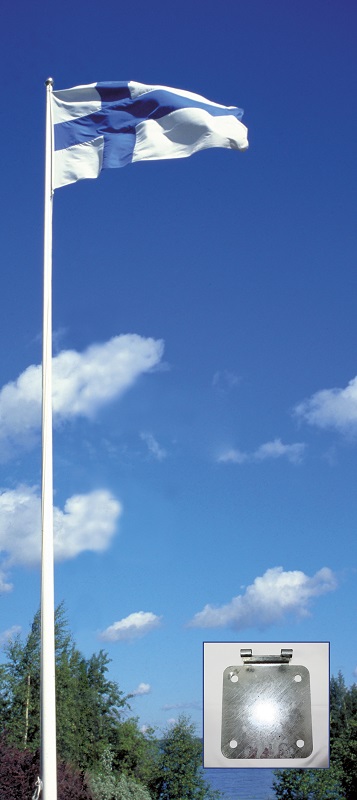 Lipputanko 14 m Nordic lujitemuovi - Suomen liput, Lipputangot - 3671 - 1