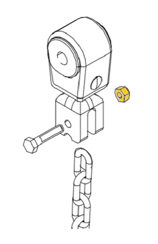 Mutteri Nyloc M8 keinulaakeriin 980160 Lappset varaosa - Leikkivälineiden varaosat - 67191 - 1