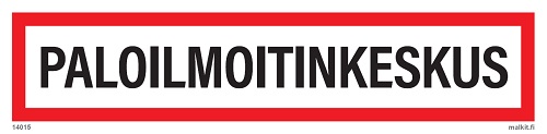 Paloilmoitinkeskus opaste - Paloalan kilvet - 66021 - 1