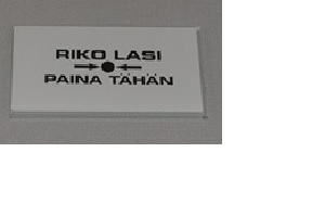 Palopainikkeen varalasi 7,5 x 4 "Riko Lasi" - Muut paloturvallisuuden tuotteet - 2791 - 1