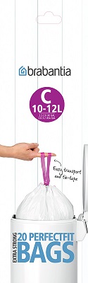 Roskapussi Brabantia PerfectFit 10 - 12 L koko C 20 pss/rll - Jätesäkit, Roskapussit - 5811 - 1
