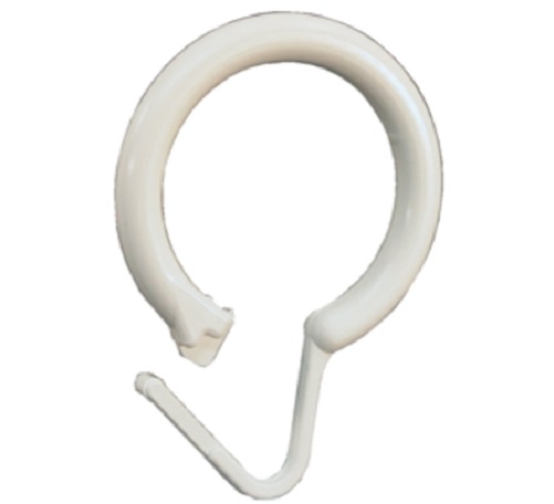 Suihkuverhorengas 20 mm muovi valkoinen 12 kpl - Verhotarvikkeet - 62321 - 1