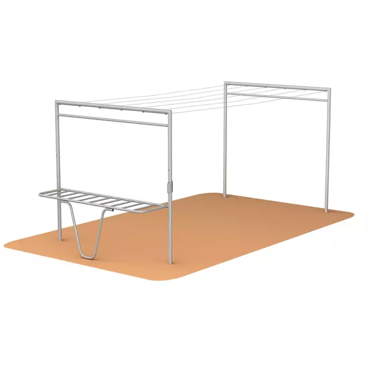 Tuuletus- ja pyykinkuivausteline maahan valettava 0049 sinkitty - Tomutustelineet, Kuivaustelineet - 71771 - 1