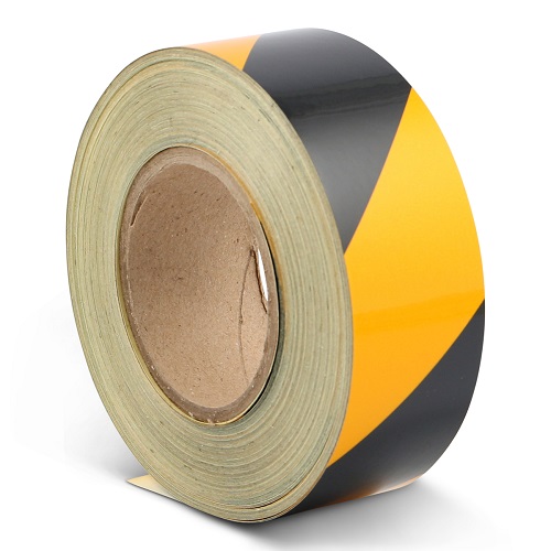 Varoitusteippi heijastava kelta-musta 50 mm / 45 m - Varoituskilvet - 4651 - 1