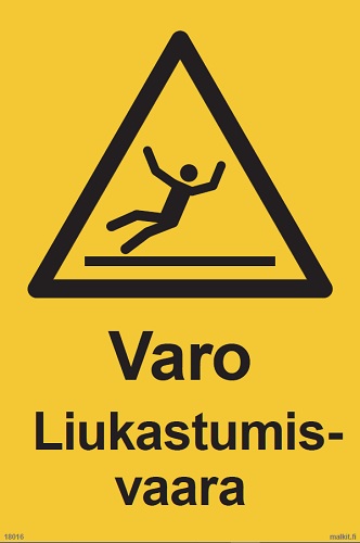 Varo Liukastumisvaara muovi 200 x 300 mm - Varoituskilvet - 67101 - 1