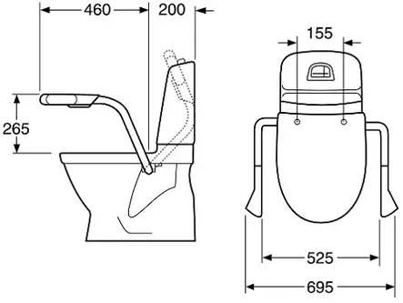 Käsinoja Nautic 3055, ilman istuinkantta - Kahvat, Kaiteet - 62322 - 2